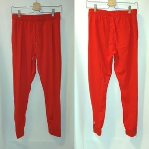 Zyia Active Red Everywhere Zipper Joggers Gold Hardware Small S Casual Athletic